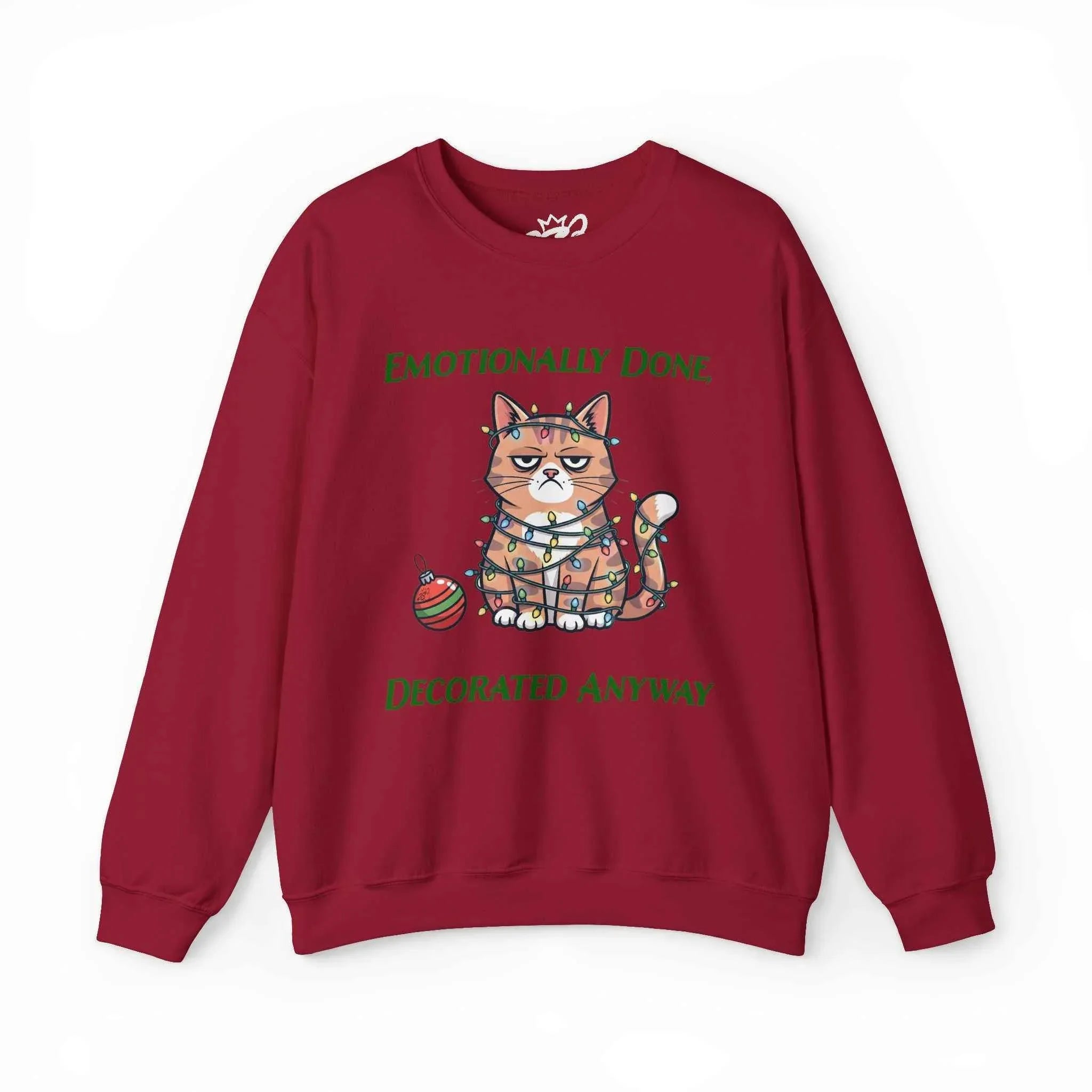 Emotionally Done Christmas Sweatshirt for Spiritually Exhausted - Ideal Gift for the Holidays - 2SB Snark Shop