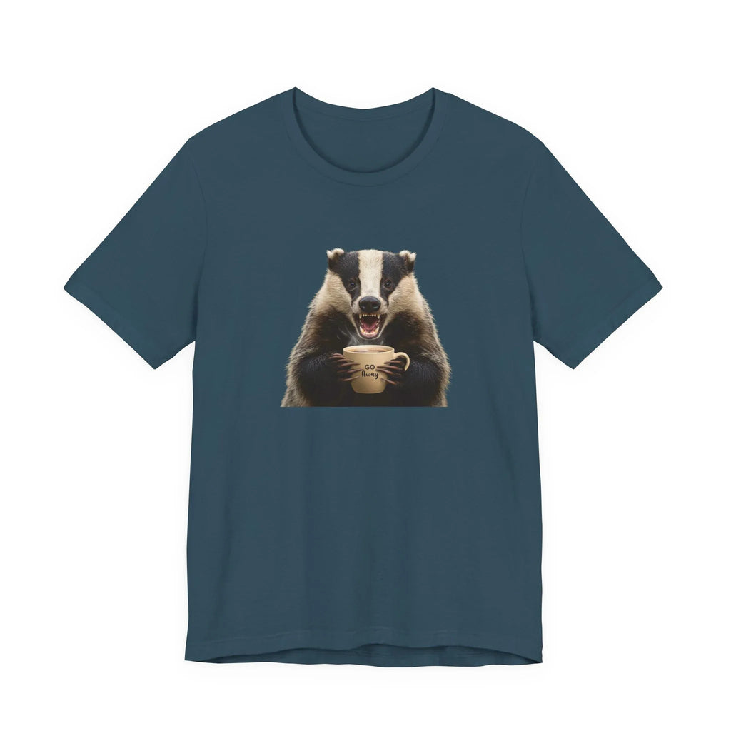 Angry Badger “Go Away” T-Shirt – For When You’re Out of Coffee and Patience- Gift for coworkers and friends - 2SB Snark Shop