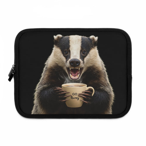 "Go Away Badger – Laptop Sleeve for the Socially Allergic"