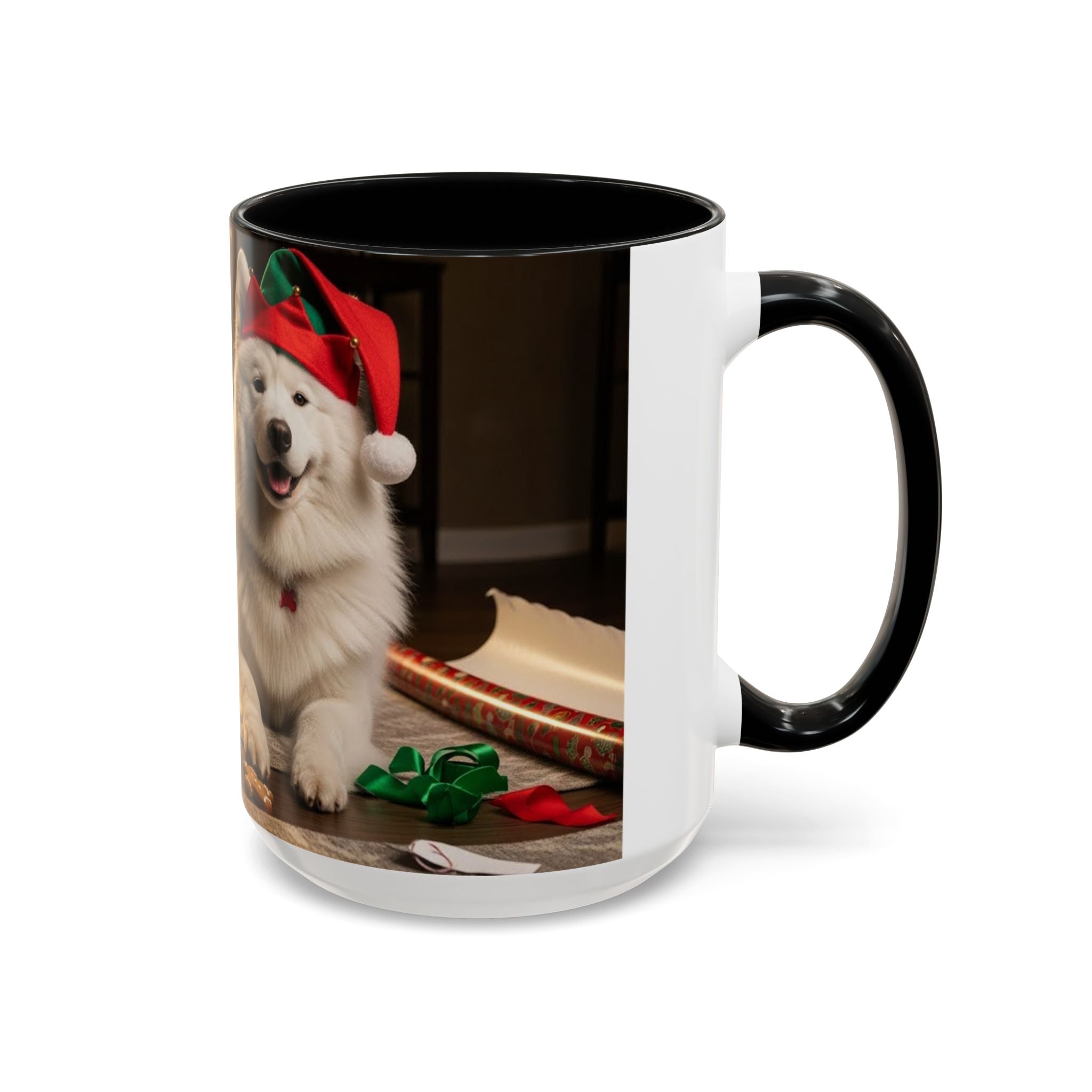 "Chaos Coordinator (Seasonal Edition)" – 15oz Fluffy Samoyed Mug for Dog Parents Who Outsource Holiday Mayhem to Professionals
