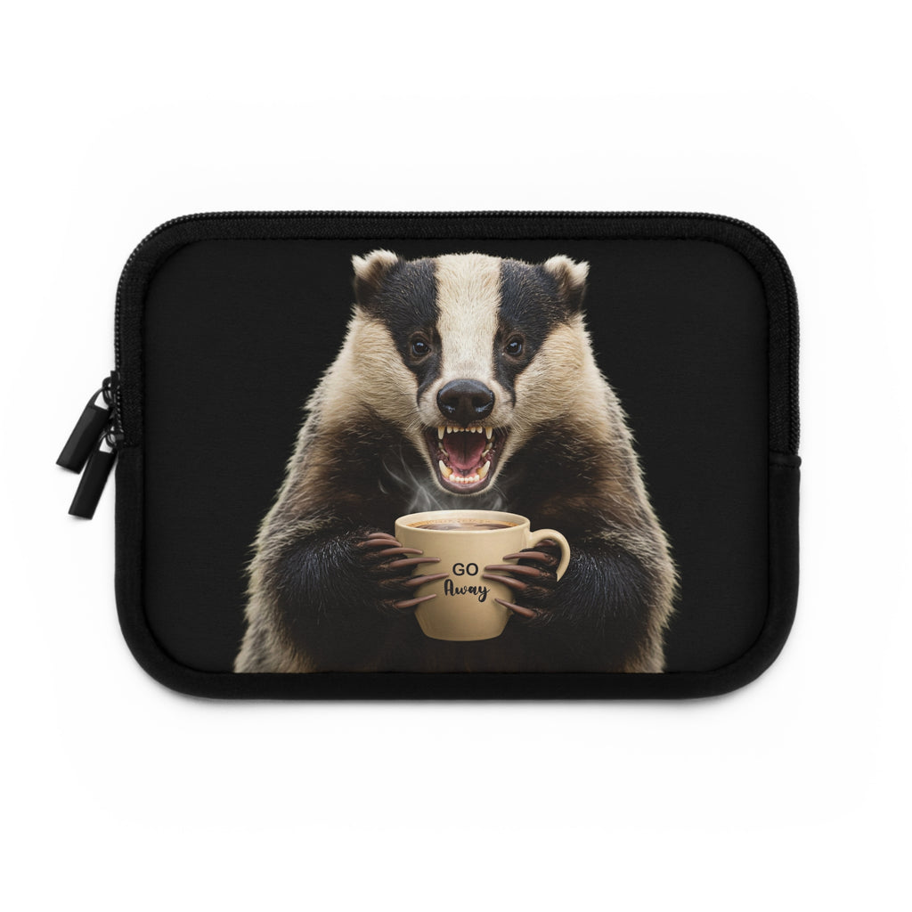"Go Away Badger – Laptop Sleeve for the Socially Allergic"