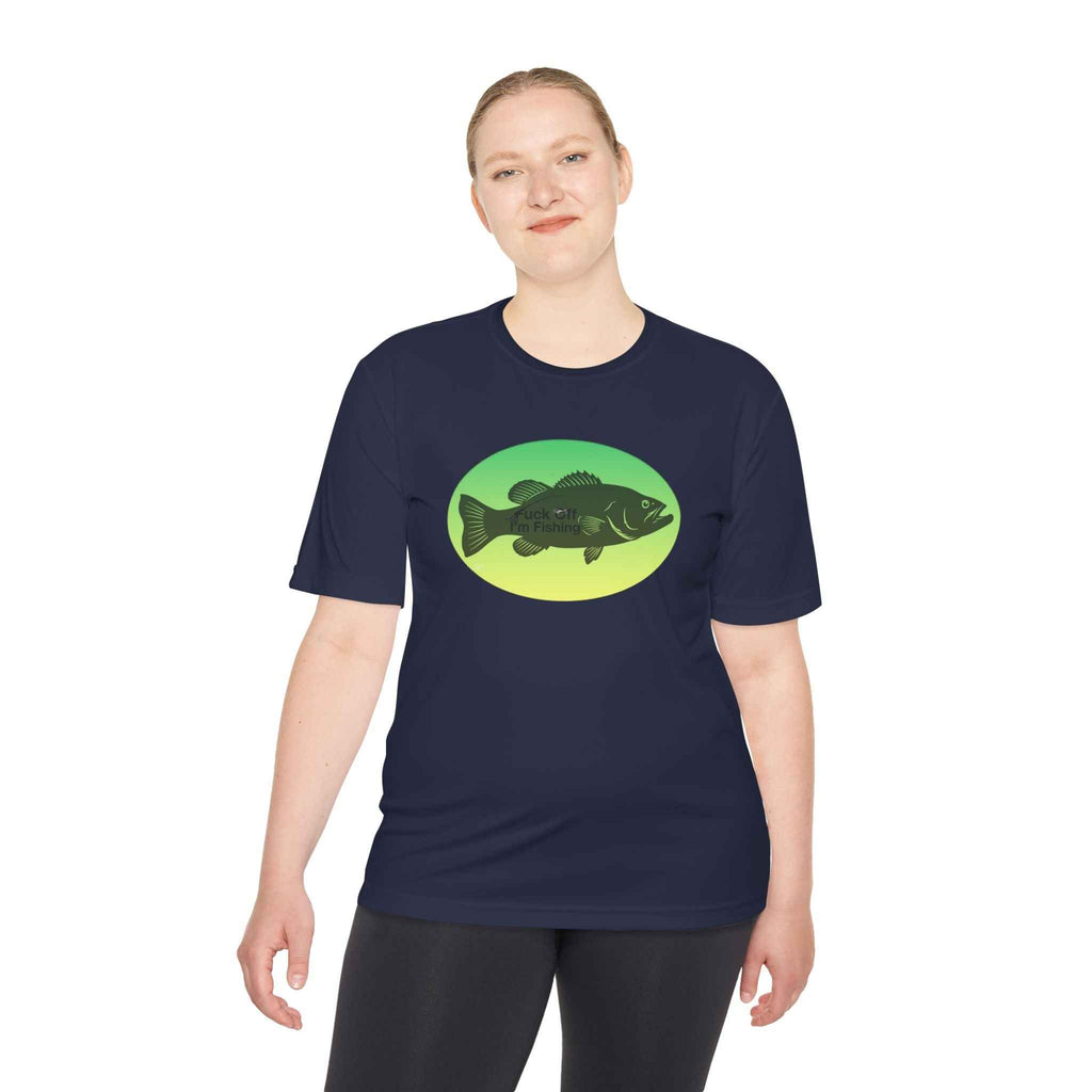 Funny Bass Fishing Shirt – “Fuck Off I’m Fishing” Unisex Moisture Wicking Tee