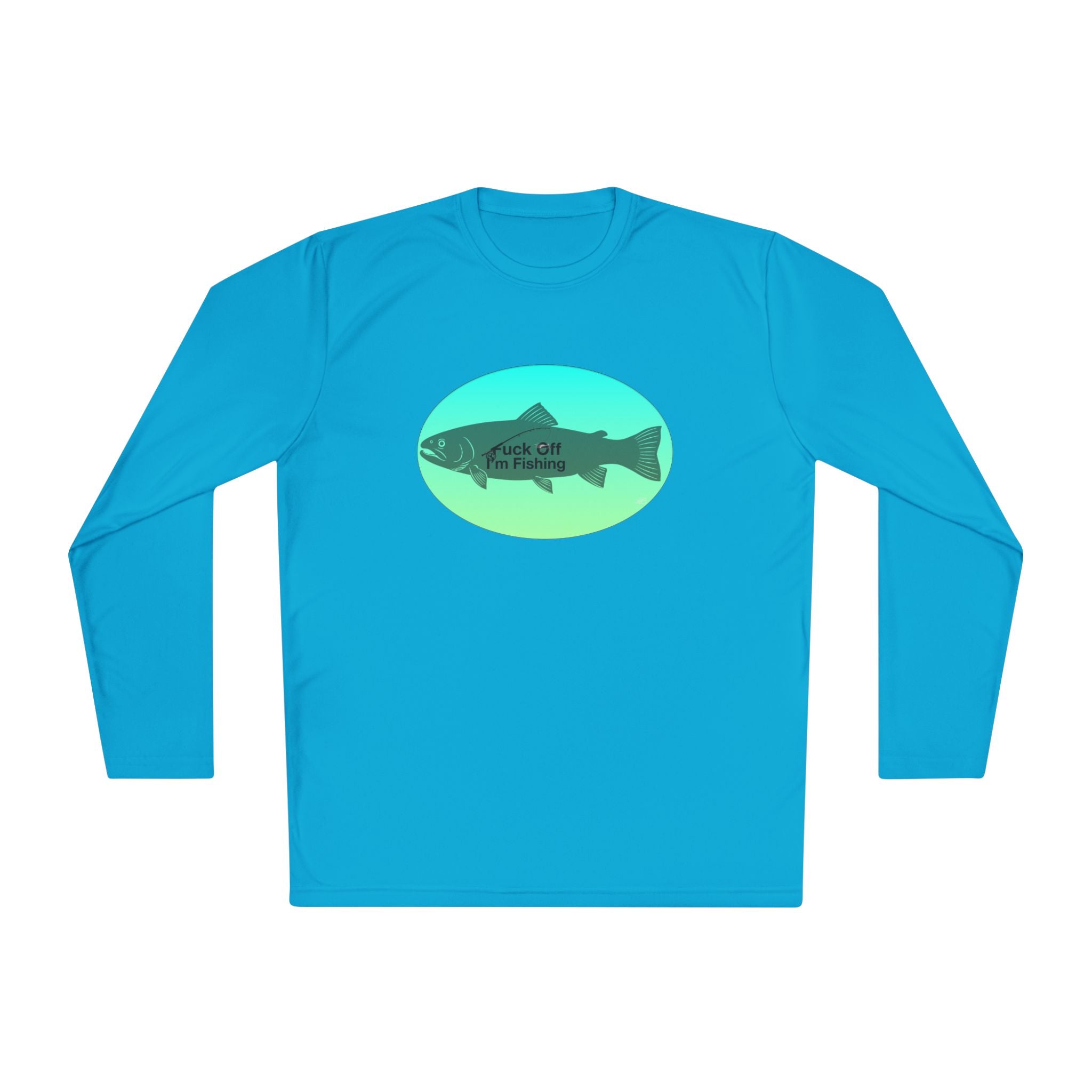 Funny Trout Fishing Shirt Long Sleeve – Fuck Off Unisex Lightweight Long Sleeve Tee