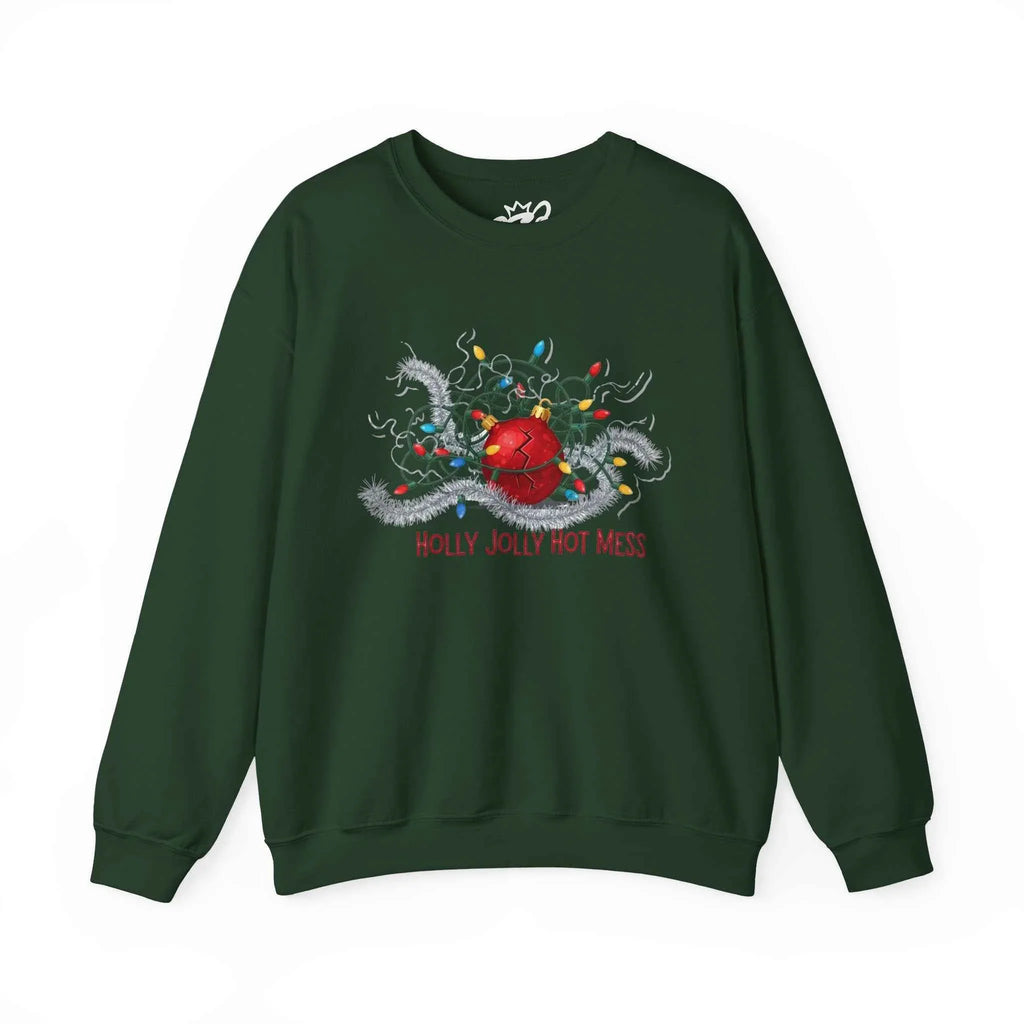 Holly Jolly Christmas Sweatshirt for Those Who Battle Christmas Lights and Lose - 2SB Snark Shop
