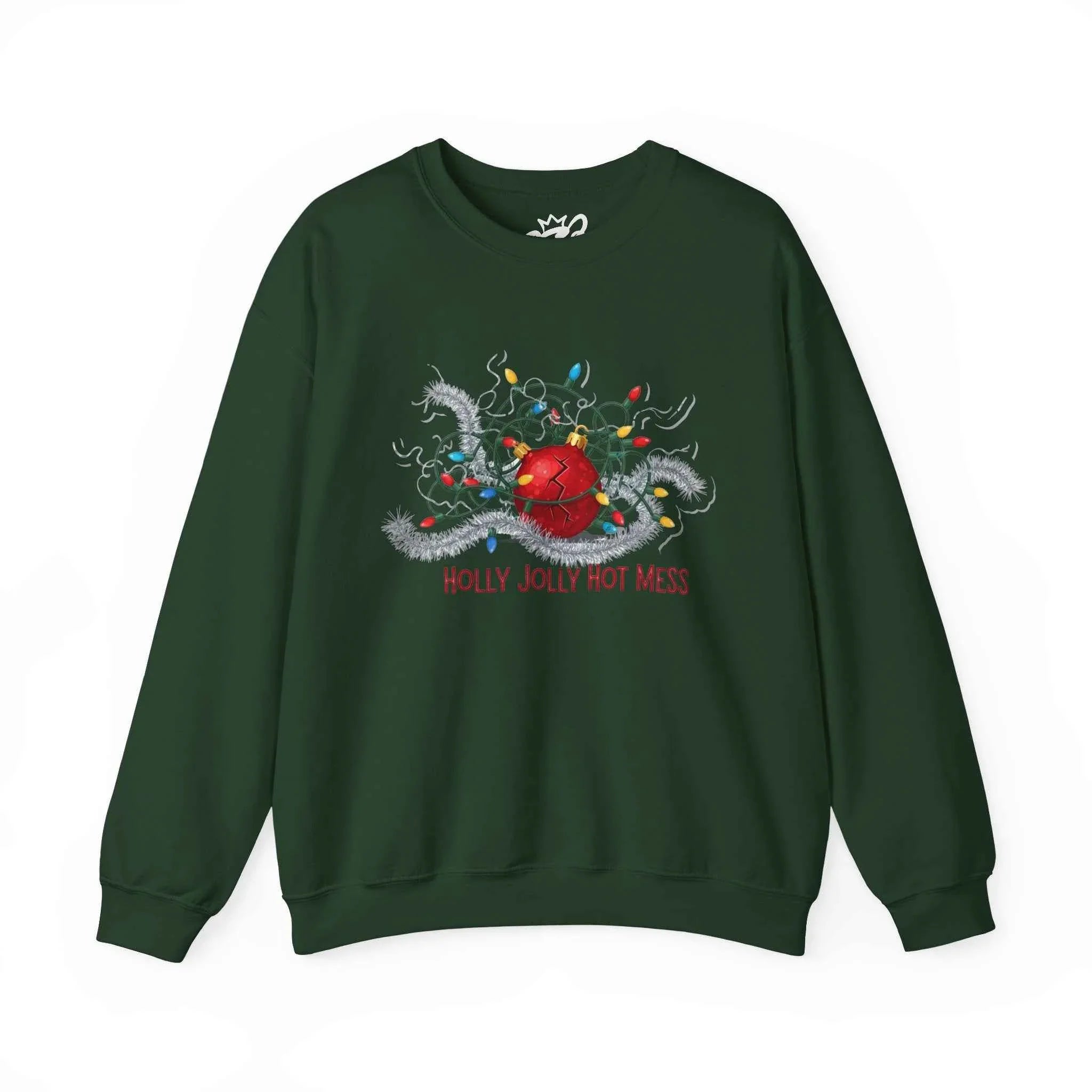Holly Jolly Christmas Sweatshirt for Those Who Battle Christmas Lights and Lose - 2SB Snark Shop