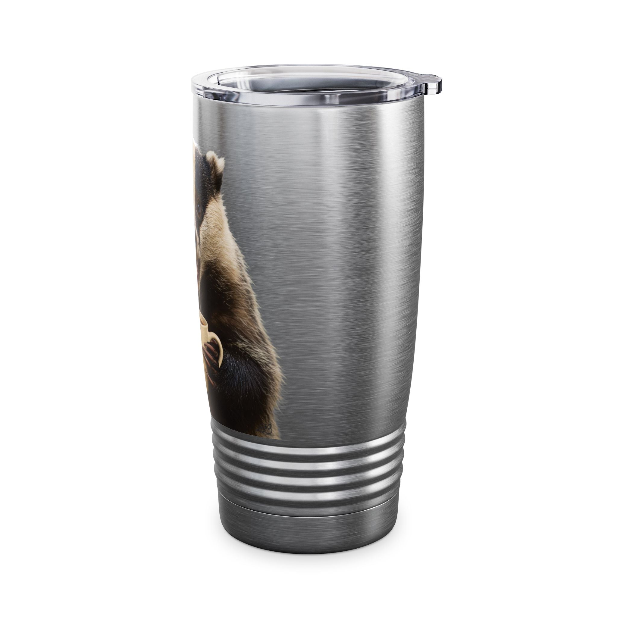 Angry Badger “Fuck Off” 20oz Ringneck Tumbler, For When You Need Caffeine, Not Conversation Funny Gift for Coffee enthusiasts, coworkers, & friends