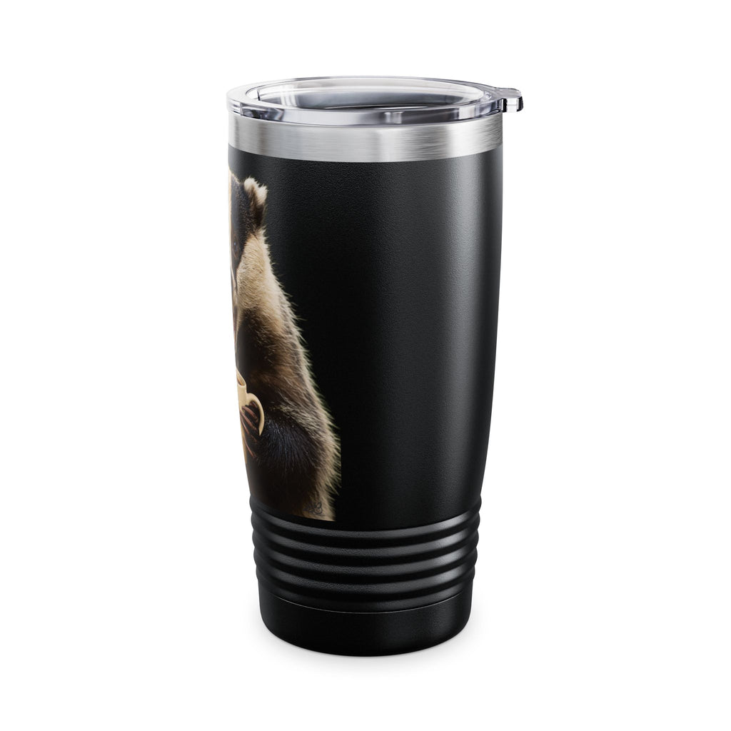 Angry Badger “Fuck Off” 20oz Ringneck Tumbler, For When You Need Caffeine, Not Conversation Funny Gift for Coffee enthusiasts, coworkers, & friends