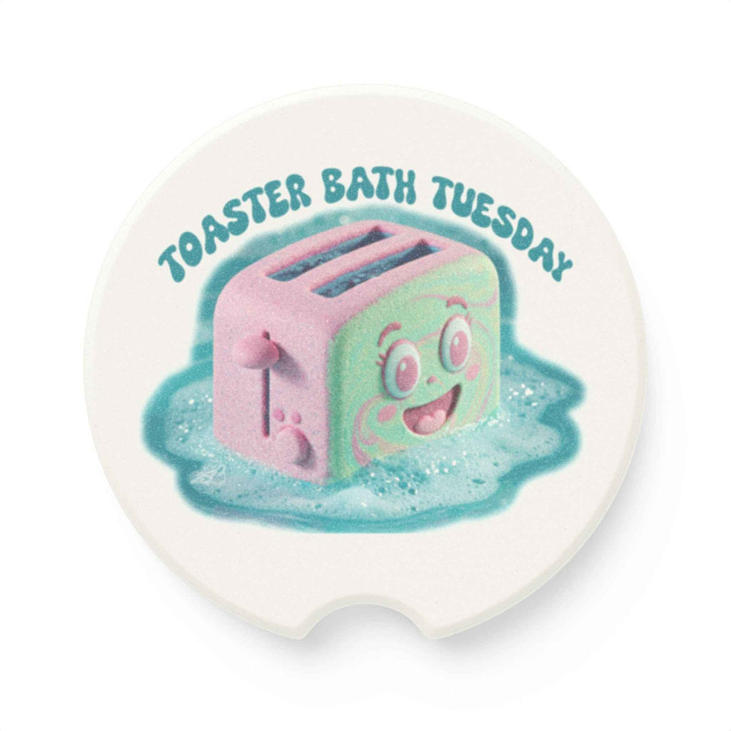Toaster Bath Tuesday Soapstone Car Coaster