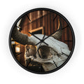 Bull Skull Barn Wall Clock