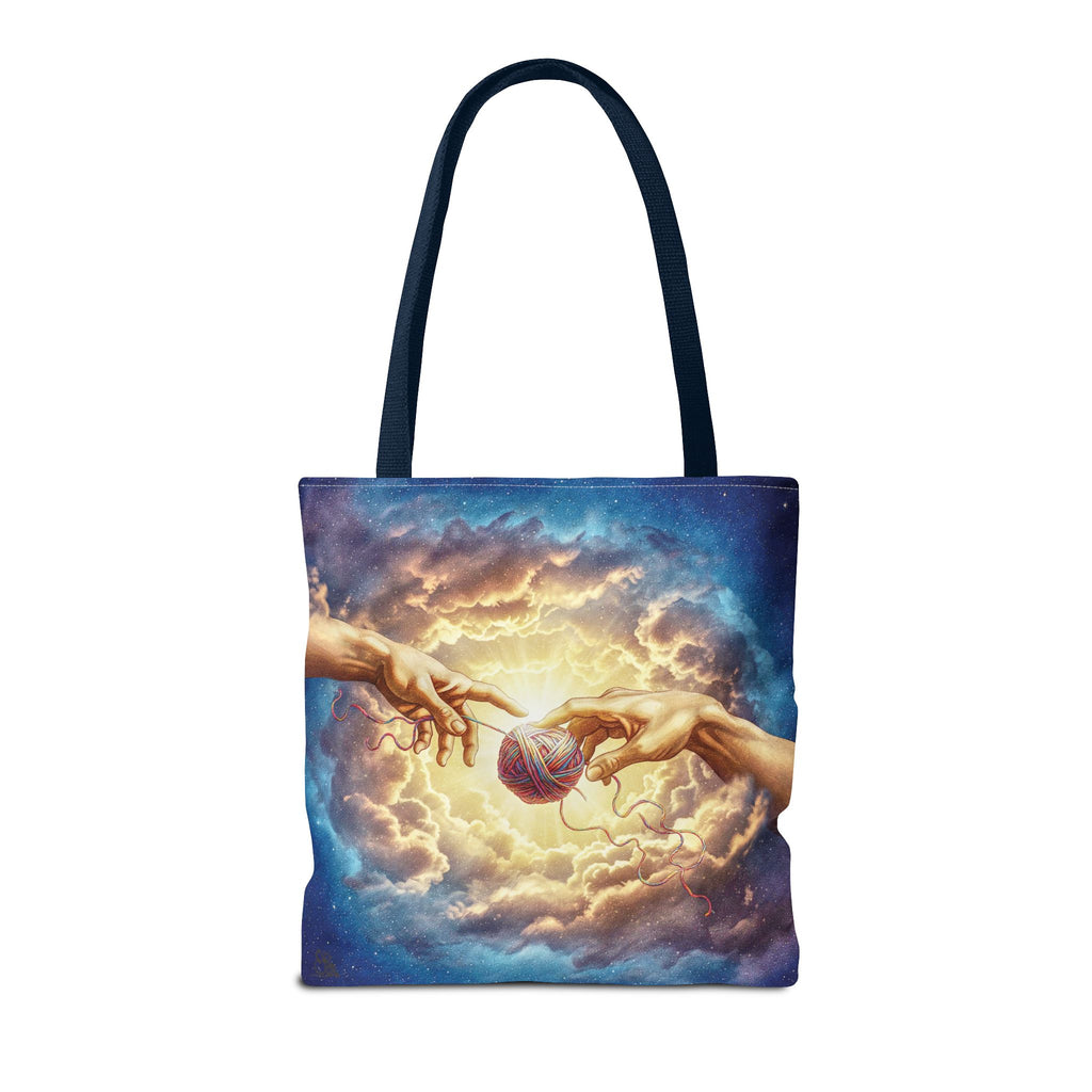 Touched by Yarn Tote Bag – Divine Intervention for Stitch Addicts