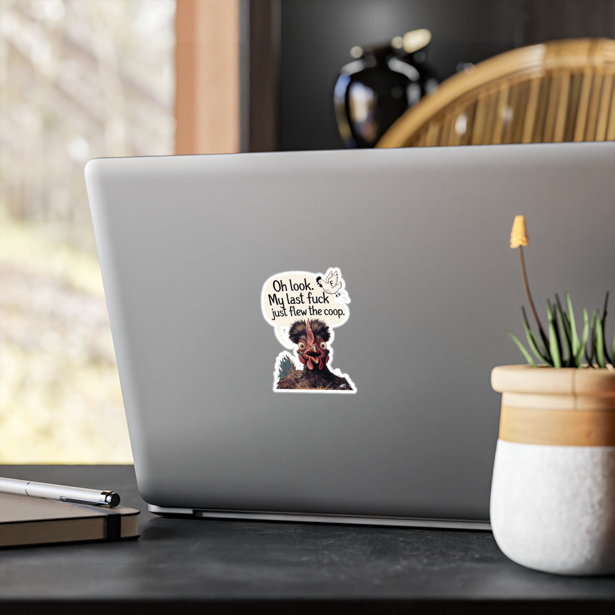 Last fuck flew the coop Chicken Kiss-Cut Vinyl Decals
