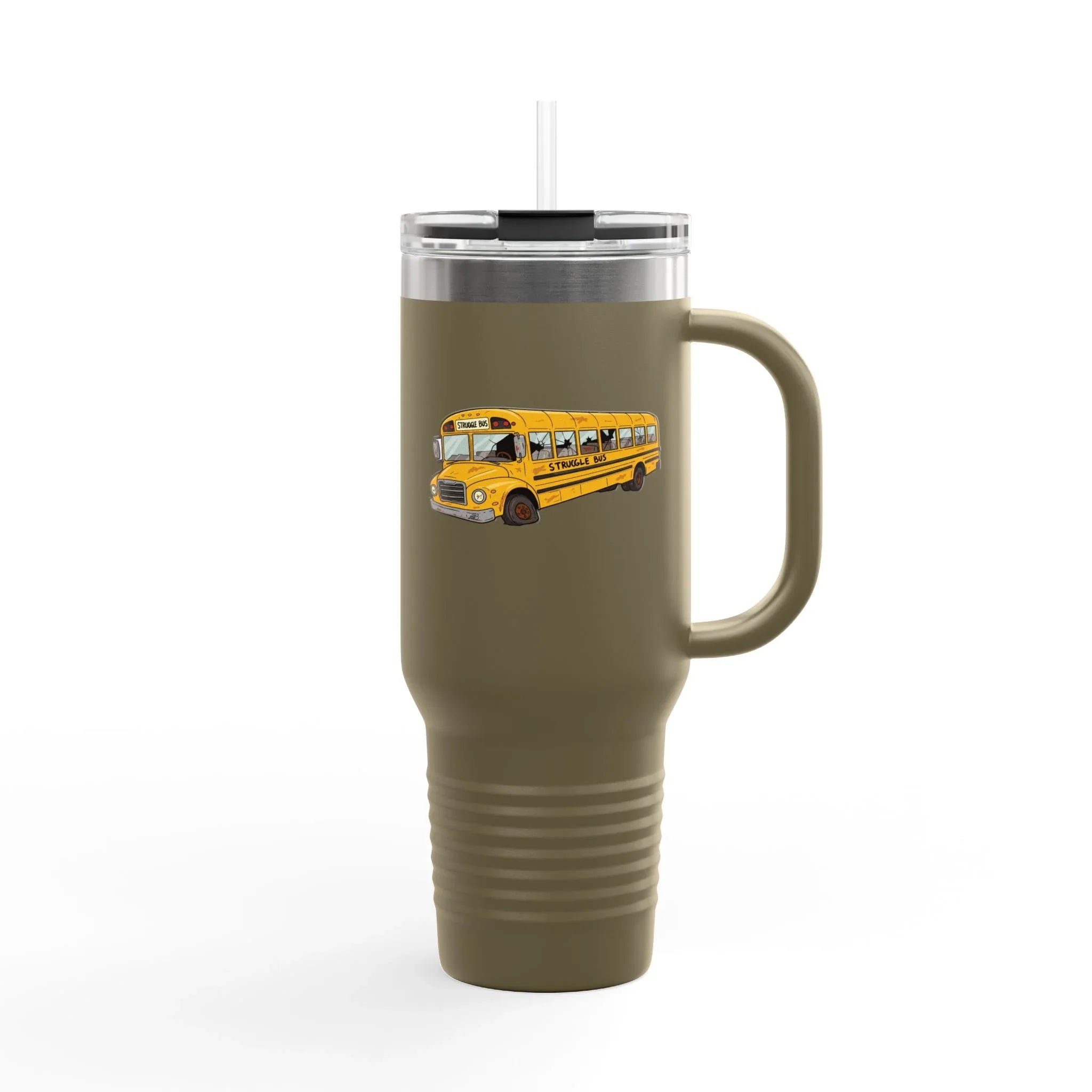 The Struggle Bus 40oz Tumbler – All Aboard the Struggle Express! Funny Gift for Coworkers, Friends, and Spicy disasters Who Can't Even - 2SB Snark Shop