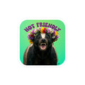 Not Friendly Badger Decal - Angry Honey Badger Flower Crown Kiss Cut Vinyl Decal