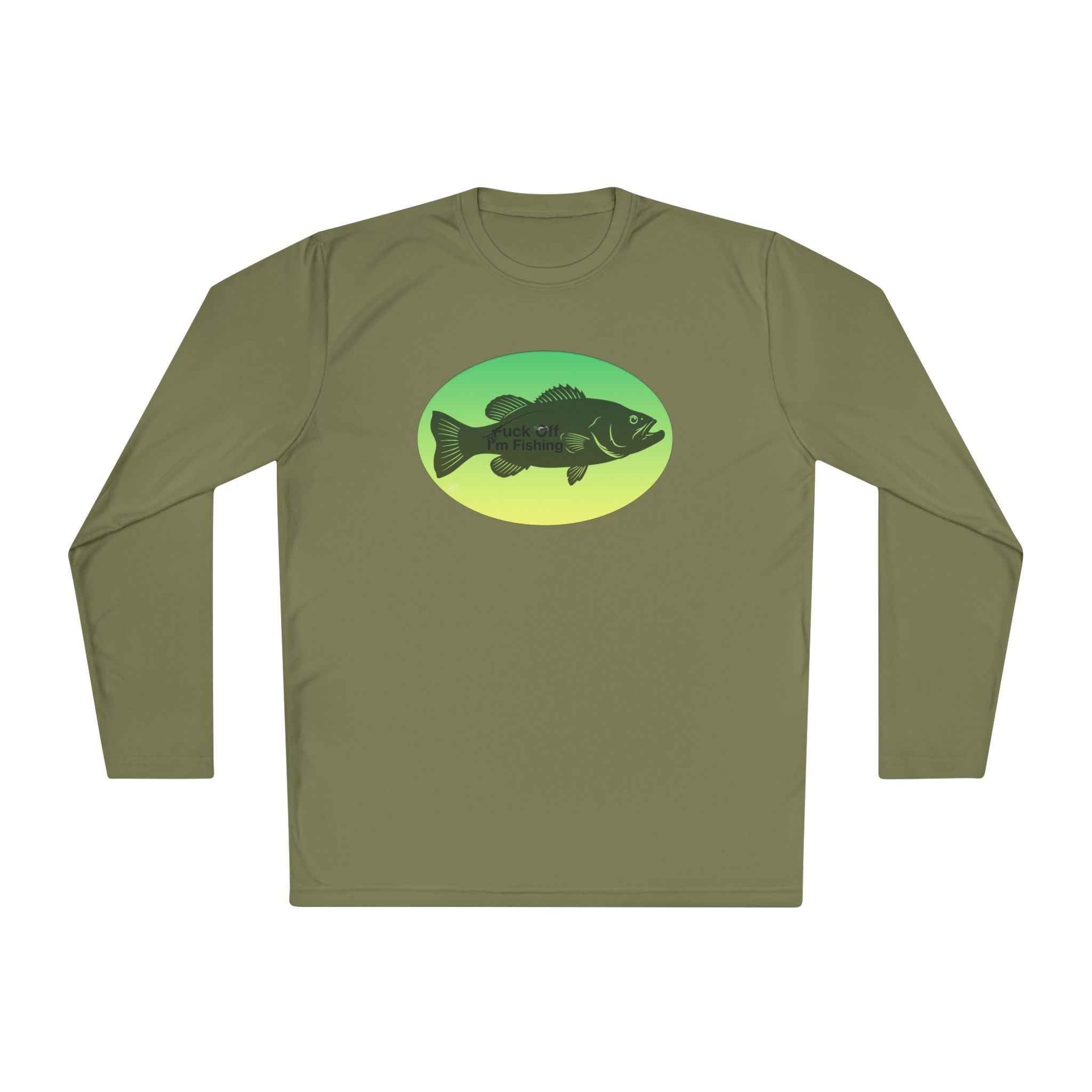 Funny Bass Fishing Shirt Long Sleeve – Fuck Off Unisex Lightweight Long Sleeve Tee