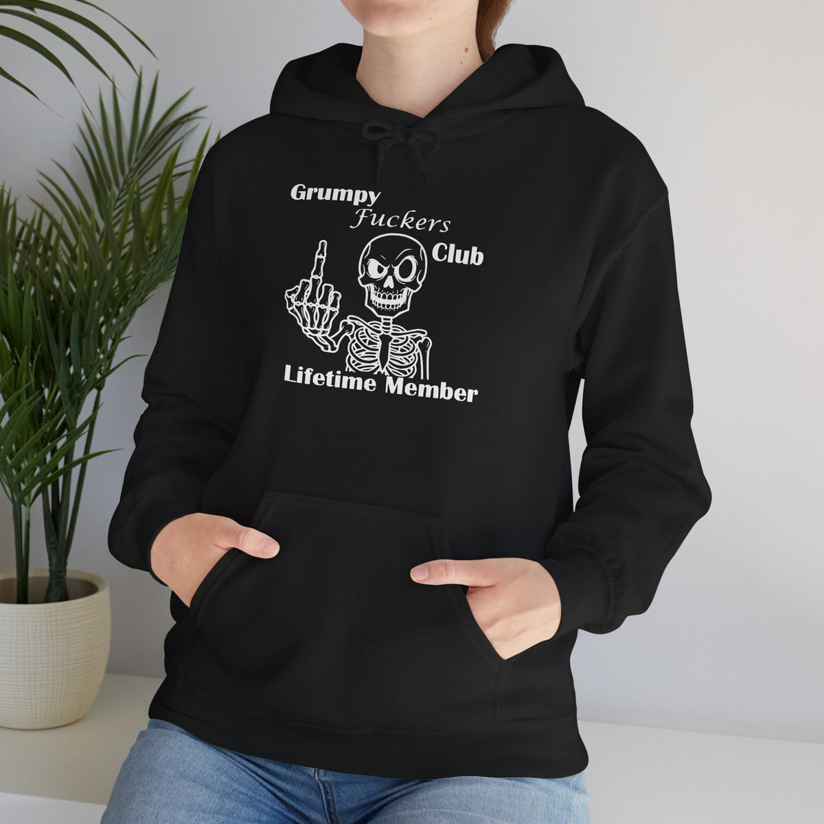 Grumpy Fuckers Club Lifetime Member Unisex Hoodie | Funny Sarcastic Grumpy Hoodie