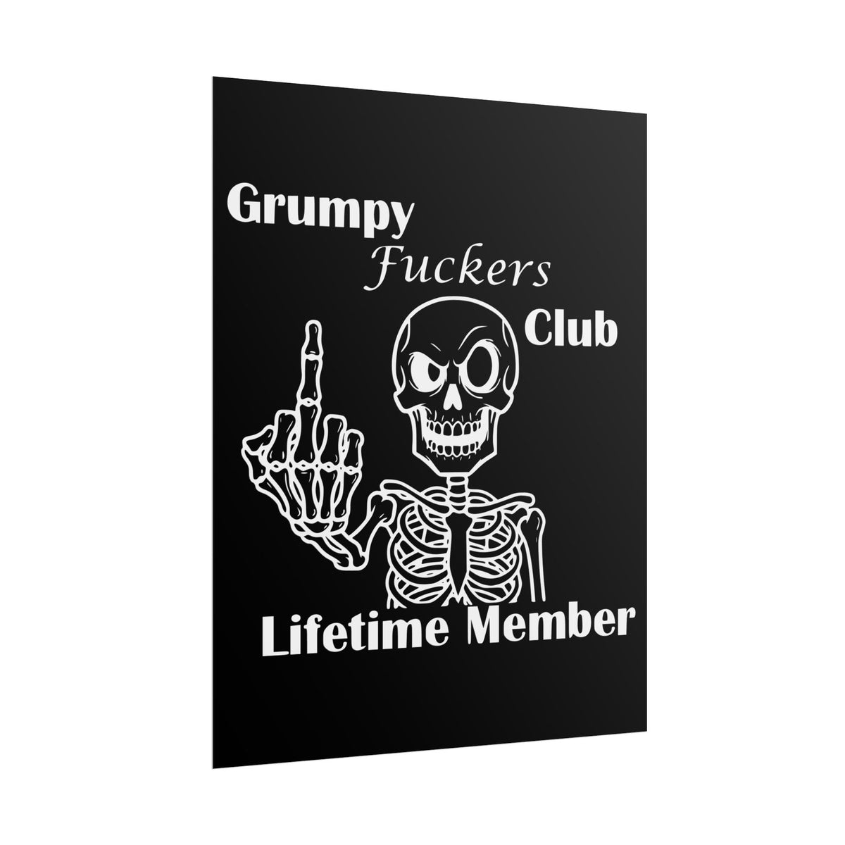 Grumpy Fuckers Club Matte Poster | Funny Bar, Man Cave & Bar Wall Art