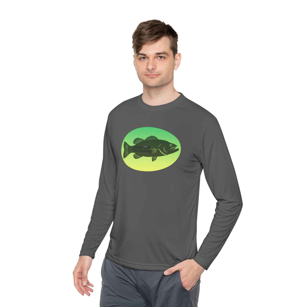 Funny Bass Fishing Shirt Long Sleeve – Fuck Off Unisex Lightweight Long Sleeve Tee