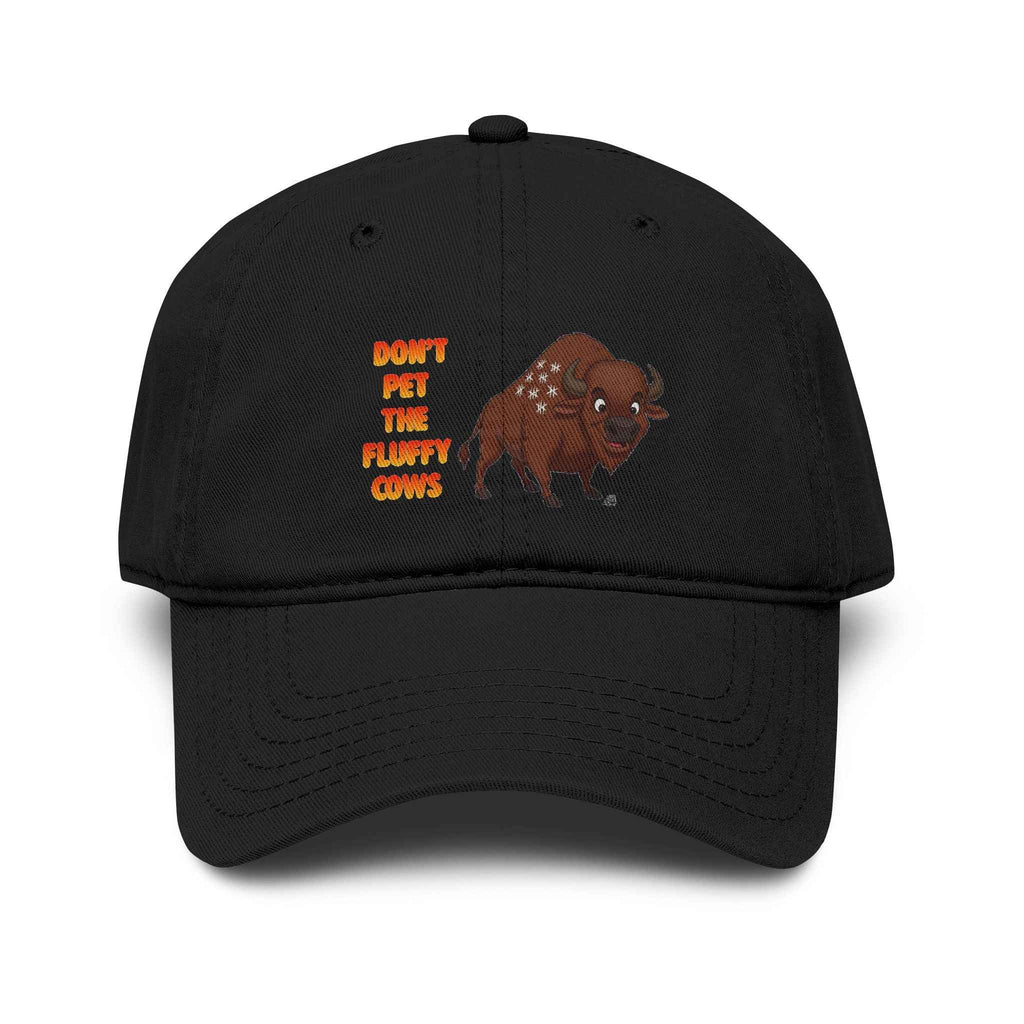Don't Pet the Fluffy Cows Hat – Funny Bison Baseball Cap