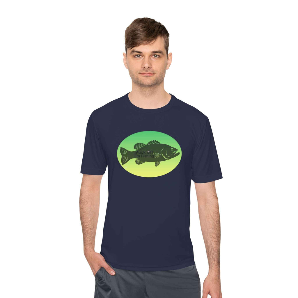 Funny Bass Fishing Shirt – “Fuck Off I’m Fishing” Unisex Moisture Wicking Tee