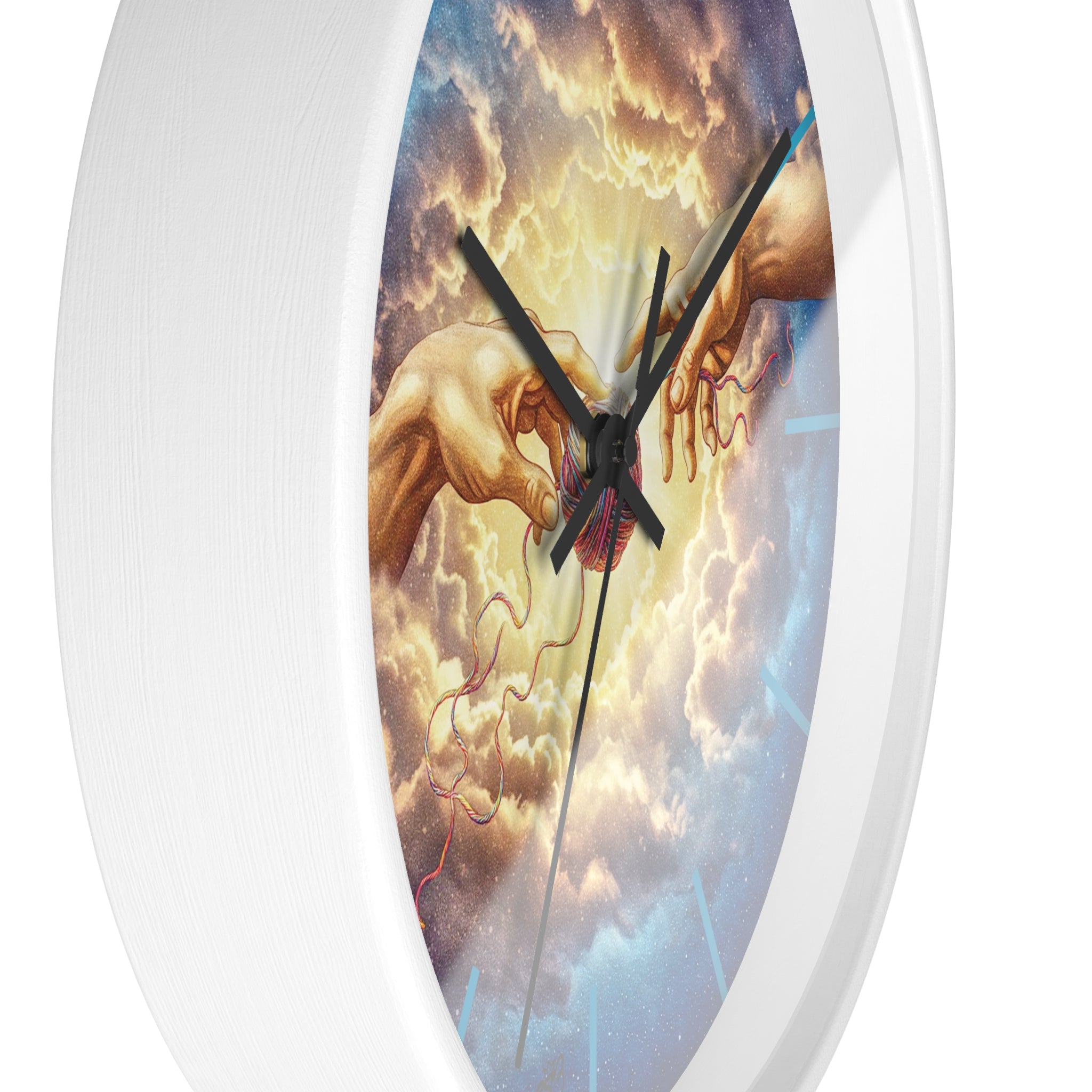 Touched by Yarn” Wall Clock – Because It’s Always Stitch O’Clock Somewhere/ Funny gift for knitters, crocheters and fiber artists