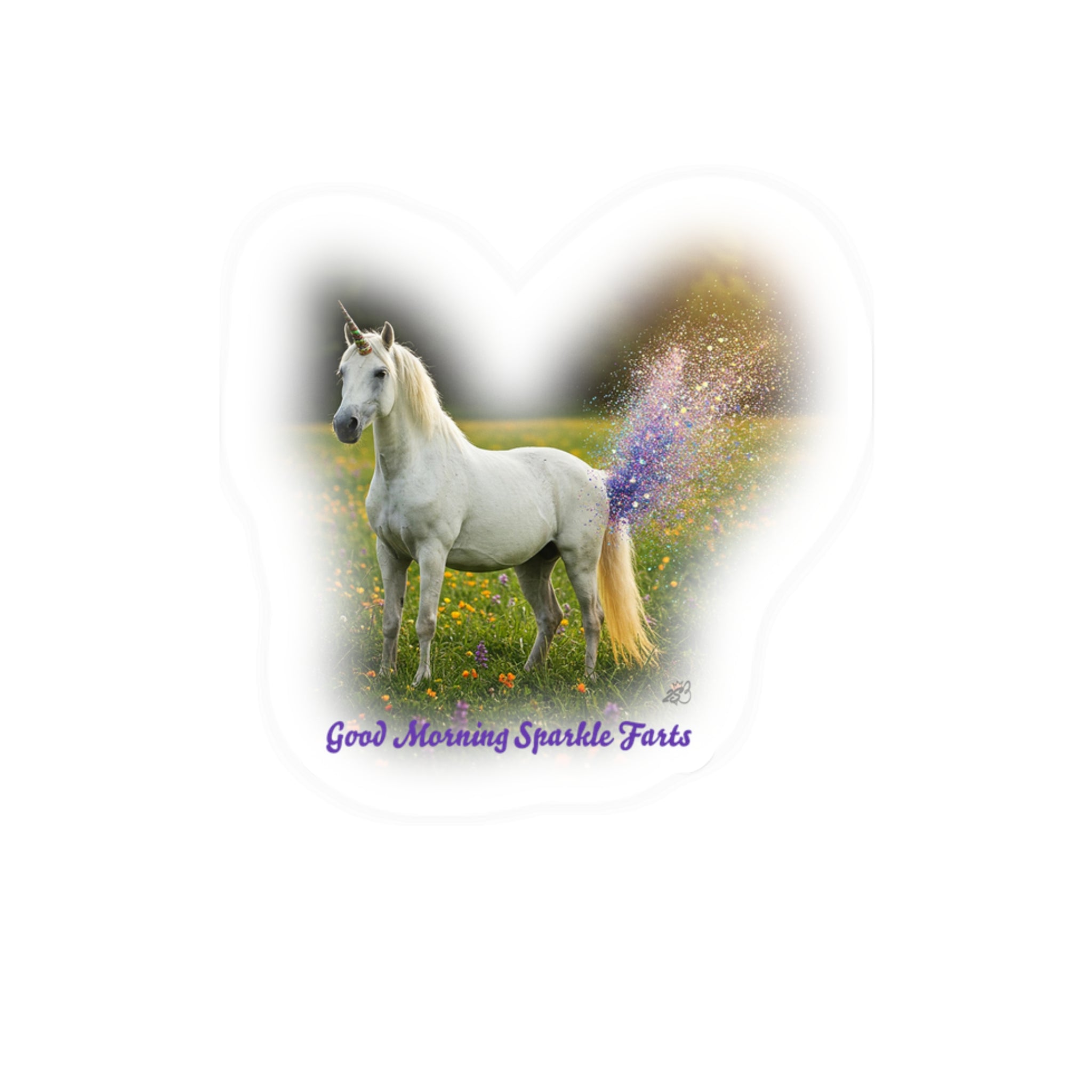 Good Morning Sparkle Farts Unicorn Kiss-Cut Vinyl Decal