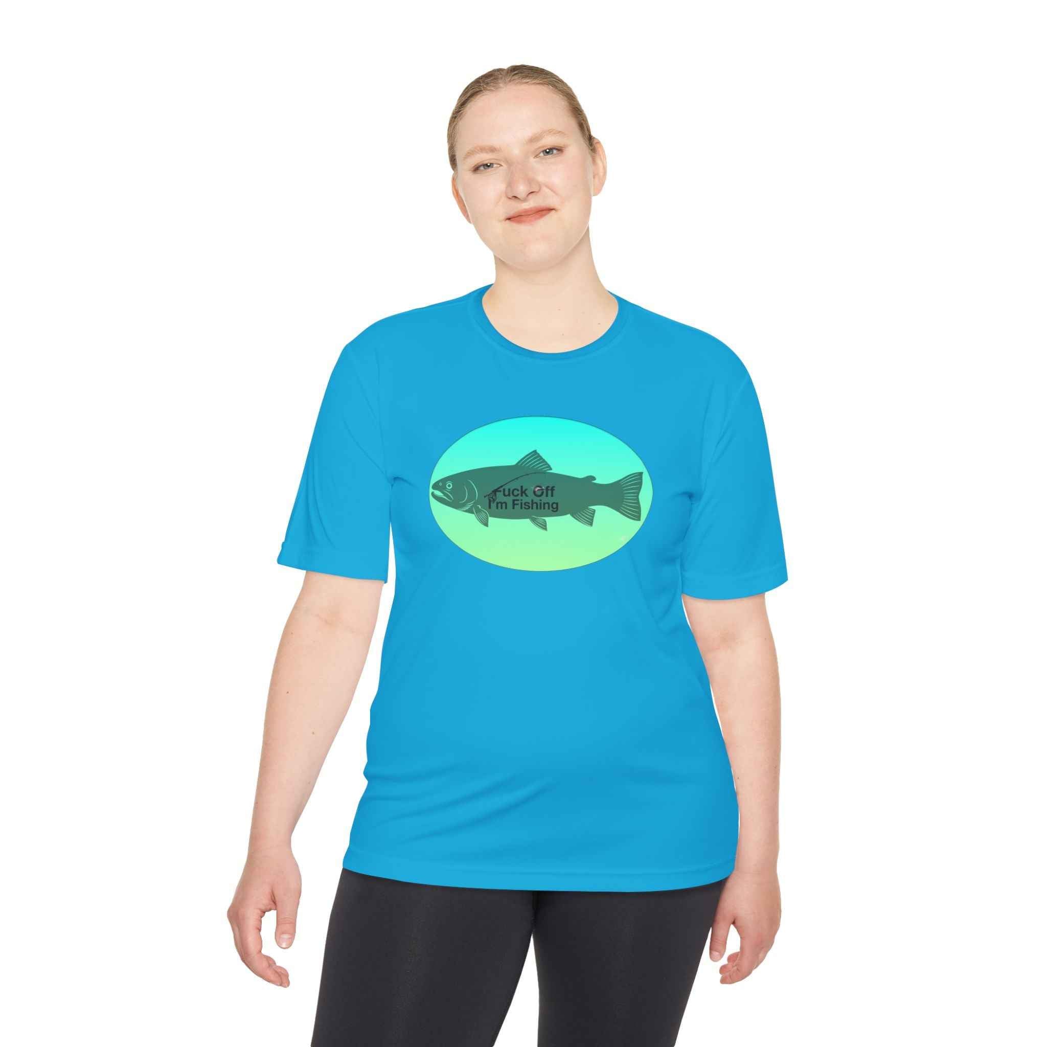 Funny Trout Fishing Shirt – Fuck Off I’m Fishing Tech Tee Unisex Moisture Wicking Tee