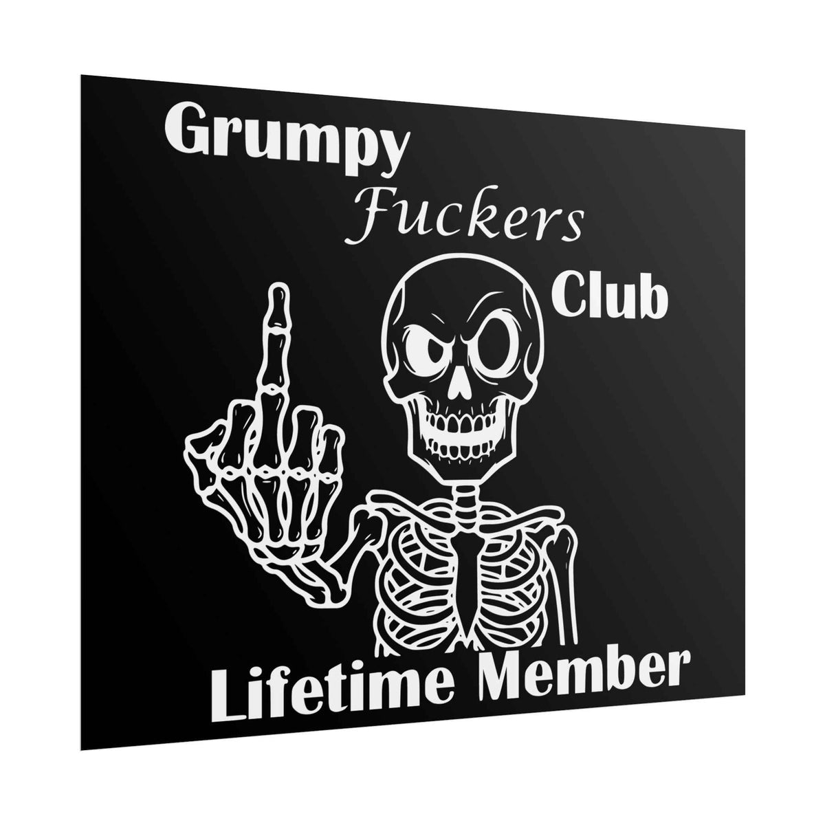 Grumpy Fuckers Club Matte Poster | Funny Bar, Man Cave & Bar Wall Art