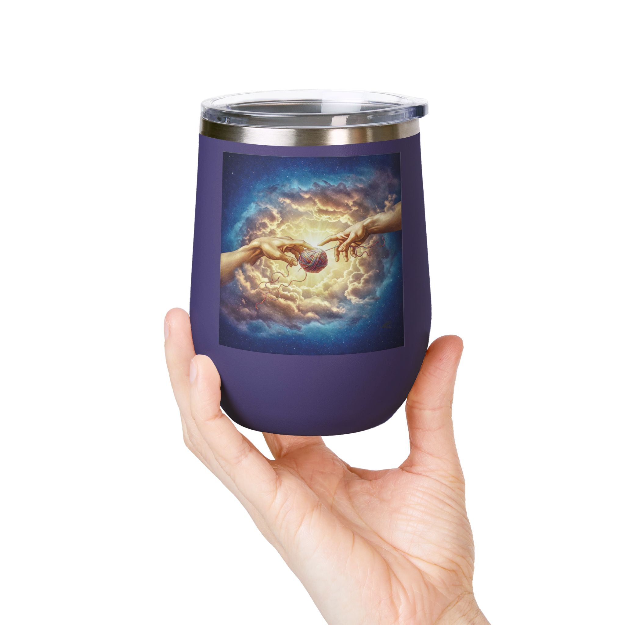 Wine Tumbler, 12oz - Divine Sips for Stitching Saints - 2SB Snark Shop